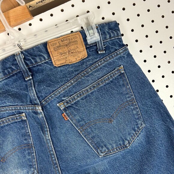 Levi's 20505 0217 Orange Tab Blue Jeans 34x30 Dark Wash Vtg‎ 90s USA Made Cowboy - Picture 3 of 6